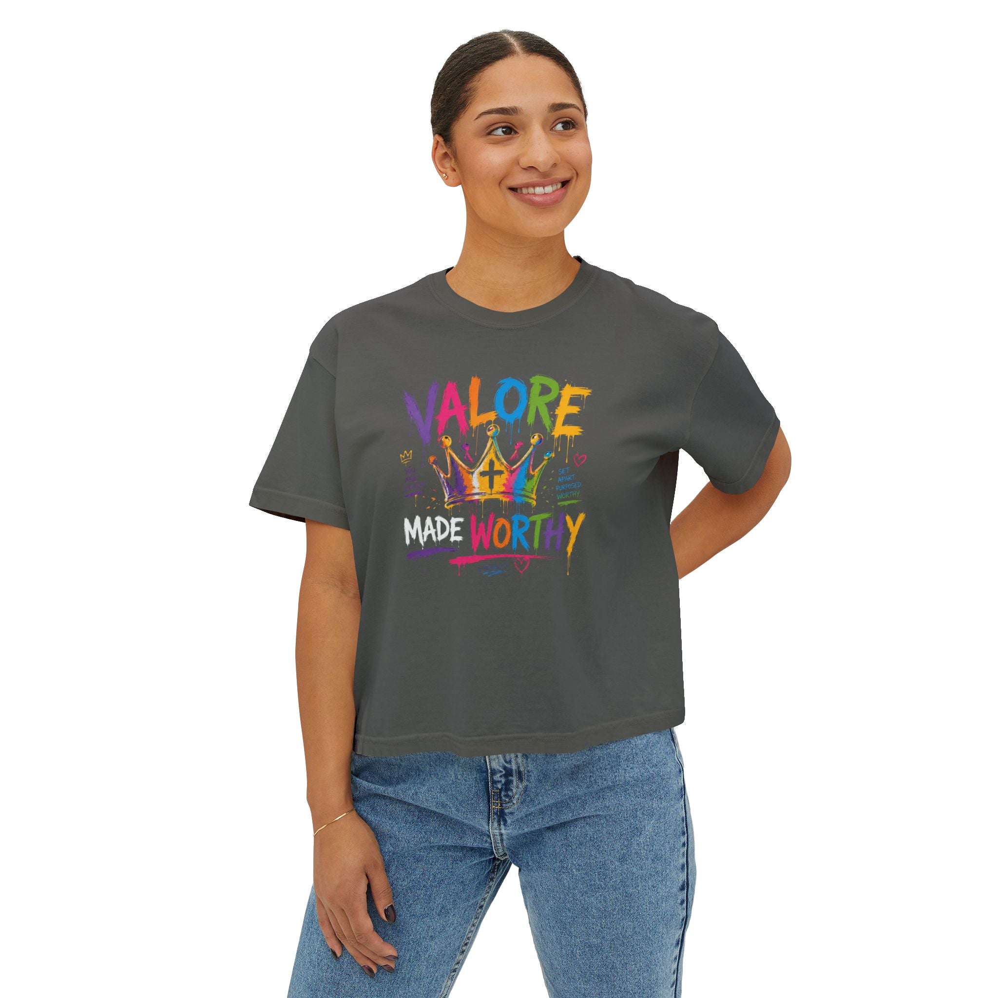 Colorful Inspirational Women's Boxy T‑Shirt