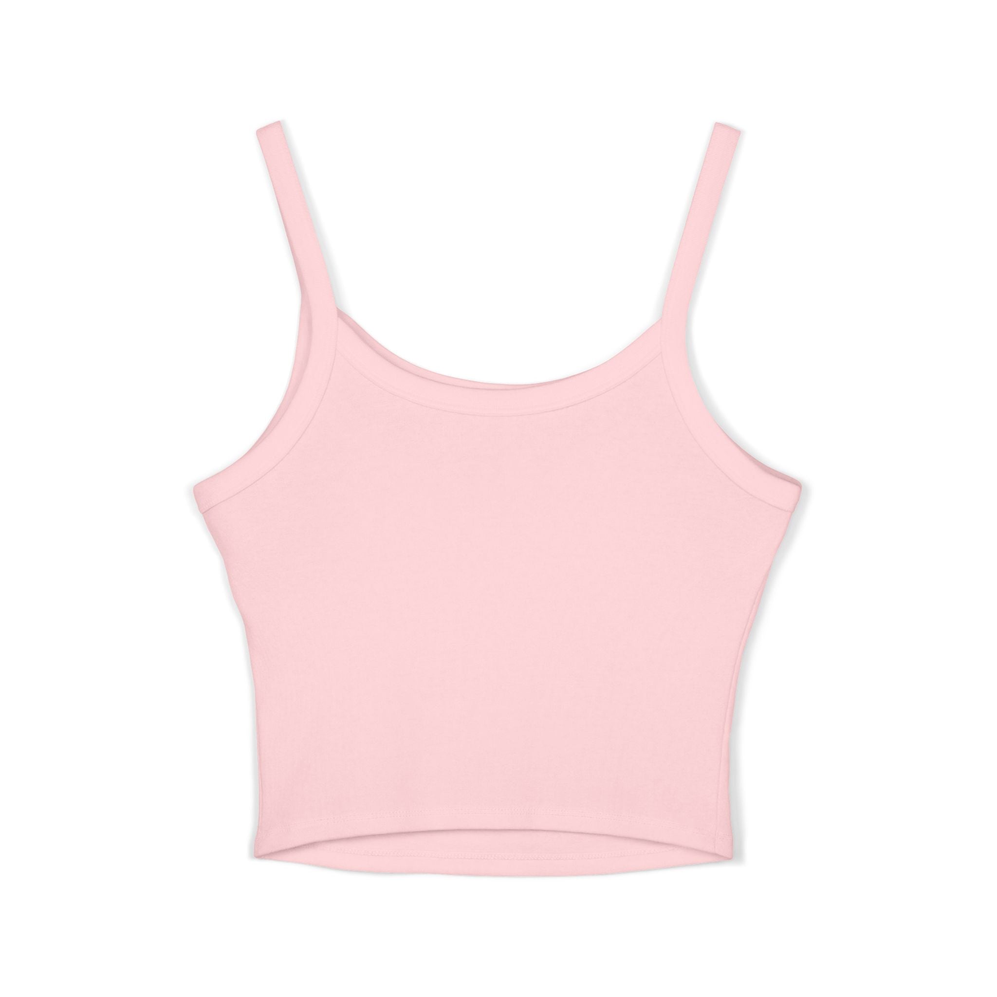 Floral Spaghetti Strap Tank Fitted Cropped Cotton-Blend