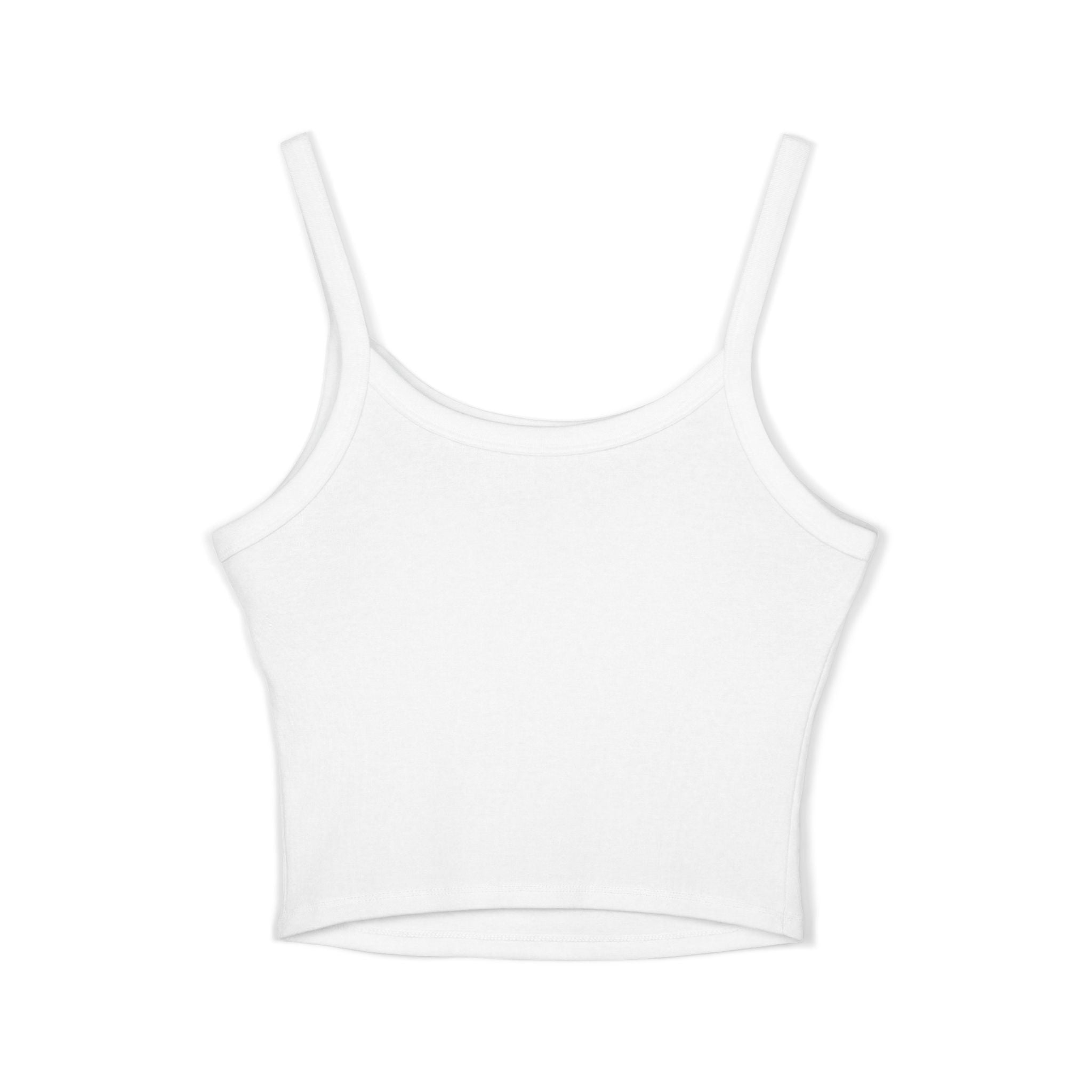 Floral Spaghetti Strap Tank Fitted Cropped Cotton-Blend