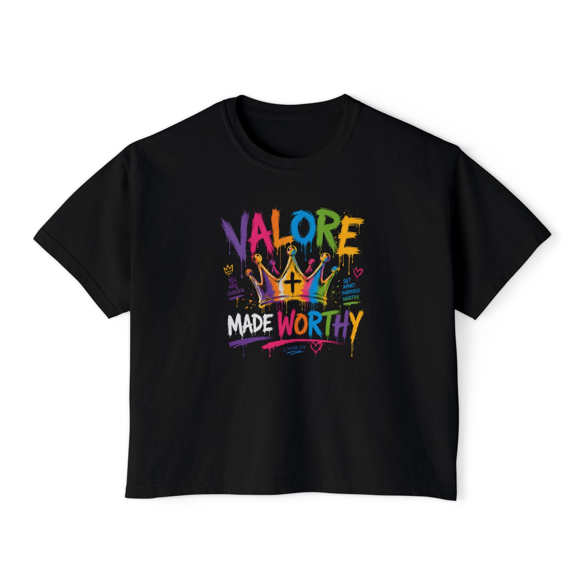 Colorful Inspirational Women's Boxy T‑Shirt