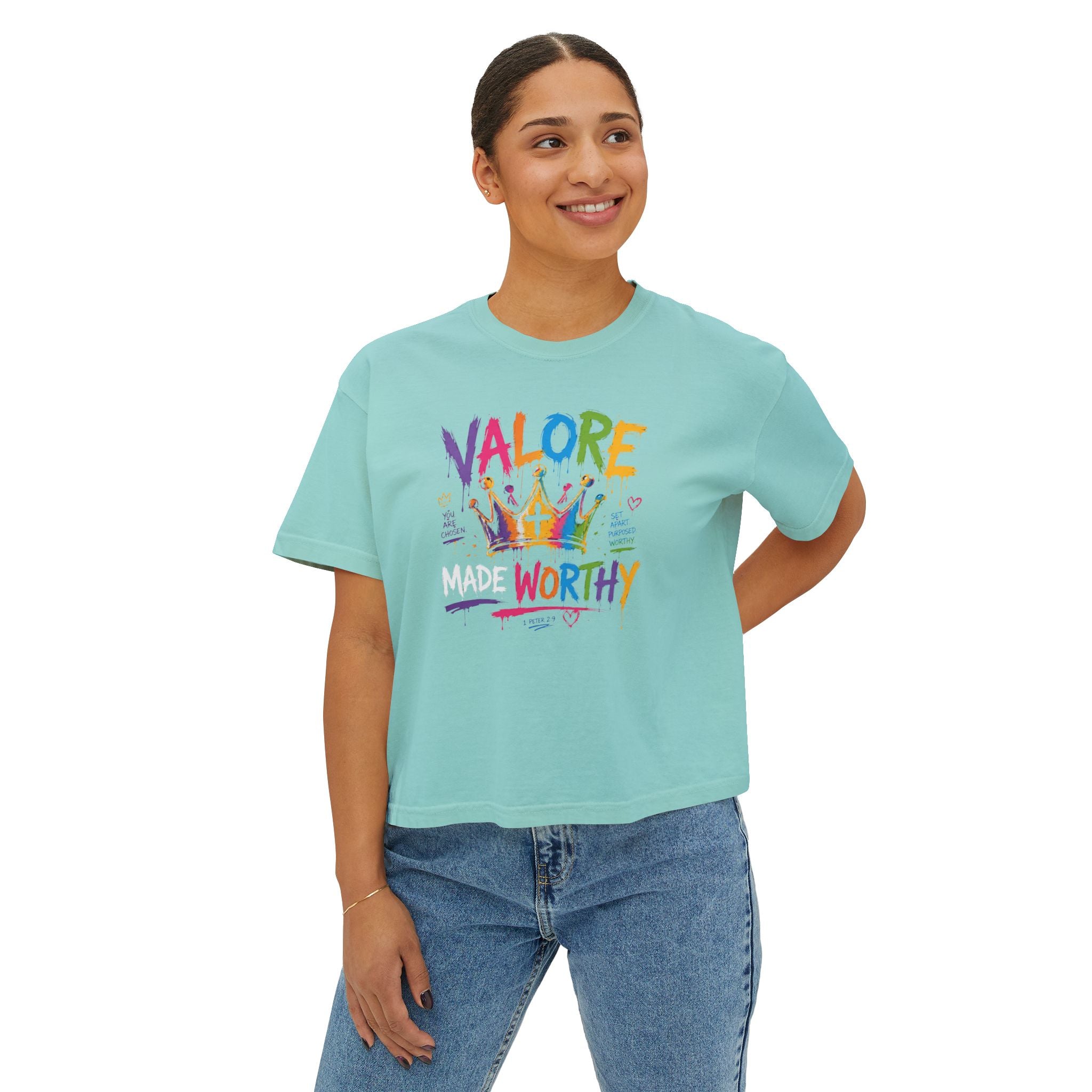 Colorful Inspirational Women's Boxy T‑Shirt