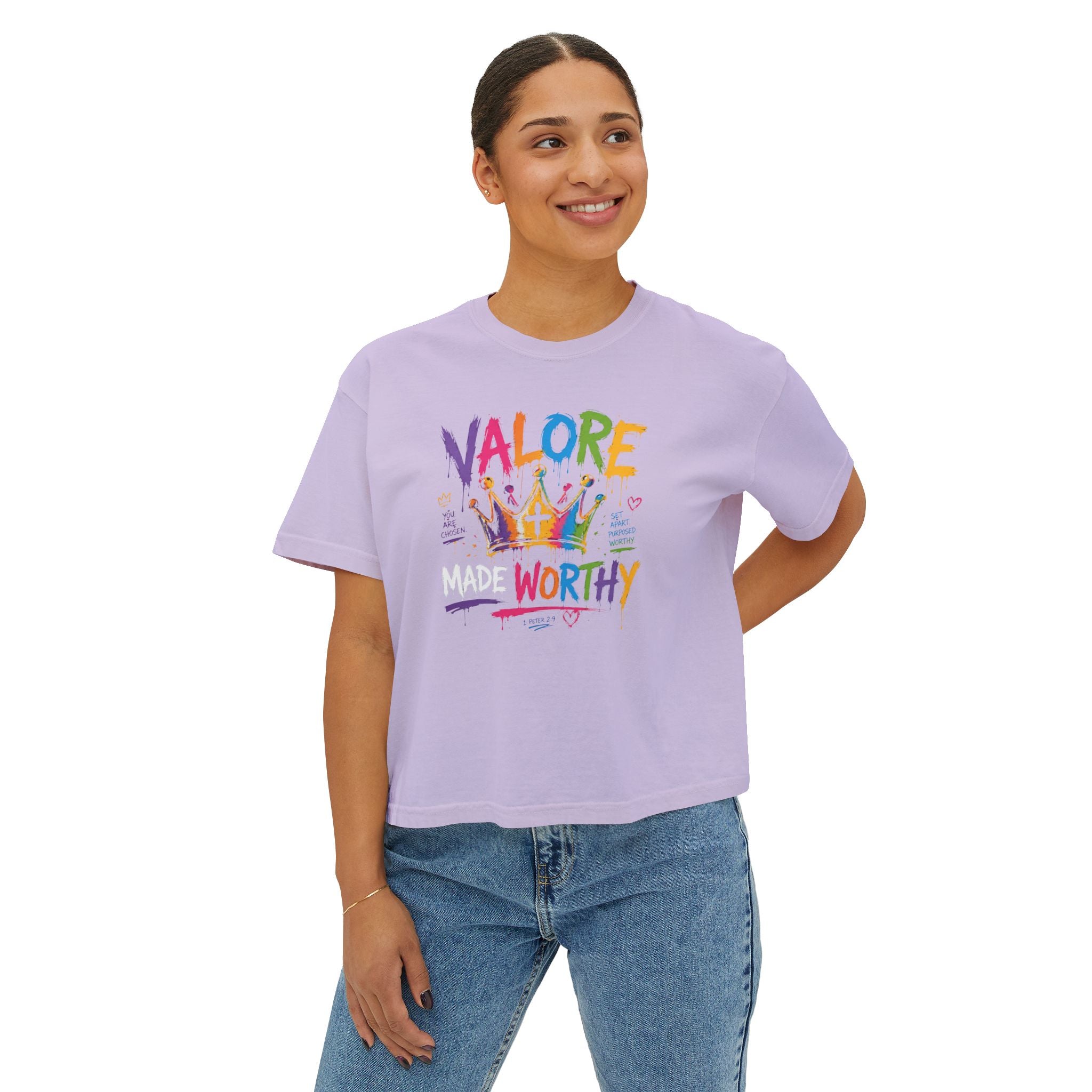 Colorful Inspirational Women's Boxy T‑Shirt